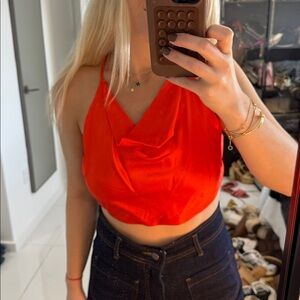 Zara Red Crop Top